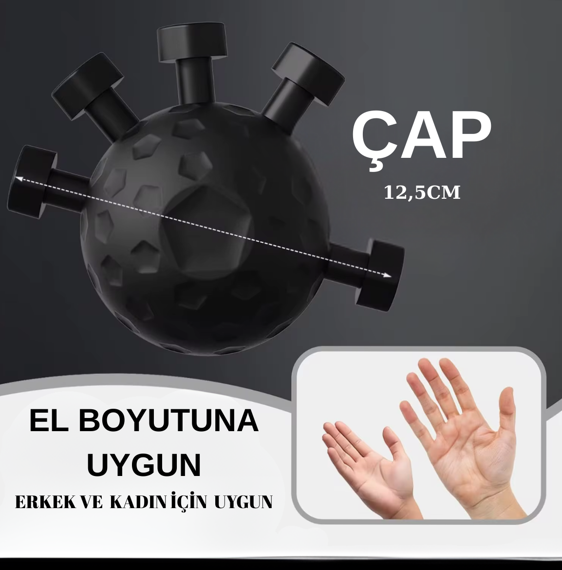 GripBall Parmak Güçlendirici & Stres Azaltıcı Egzersiz Topu