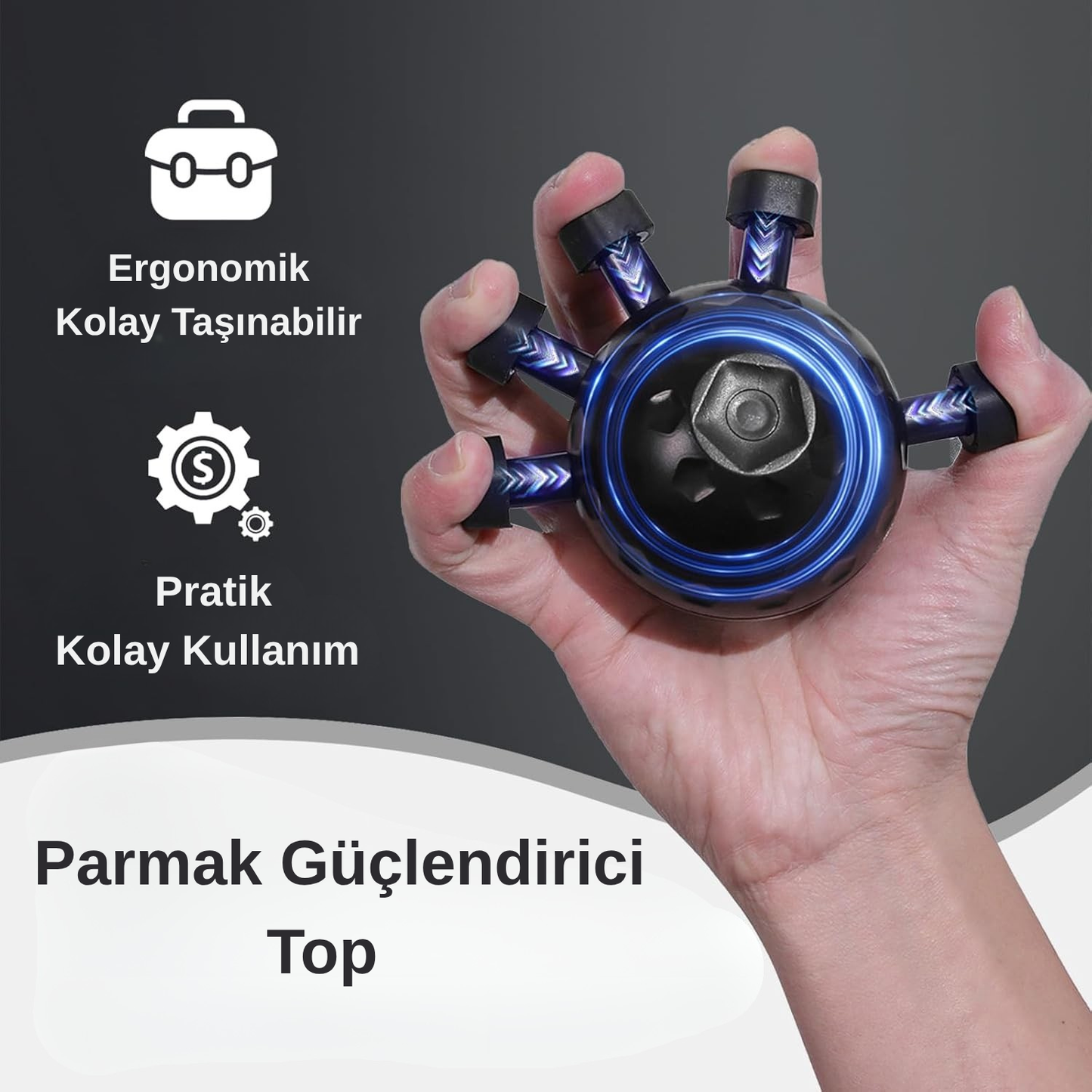 GripBall Parmak Güçlendirici & Stres Azaltıcı Egzersiz Topu